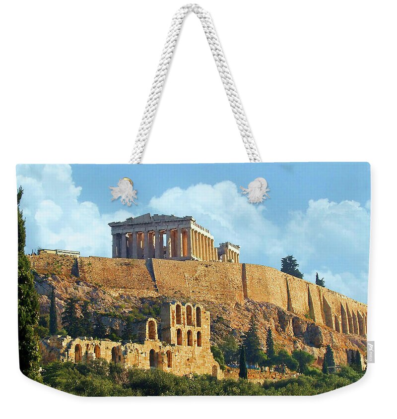 Acropolis Weekender Tote Bag featuring the photograph Acropolis by Ellen Henneke