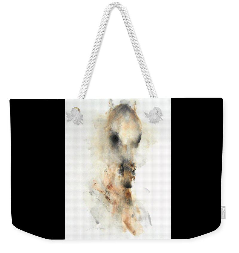 Equestrian Painting Weekender Tote Bag featuring the painting Adana by Janette Lockett