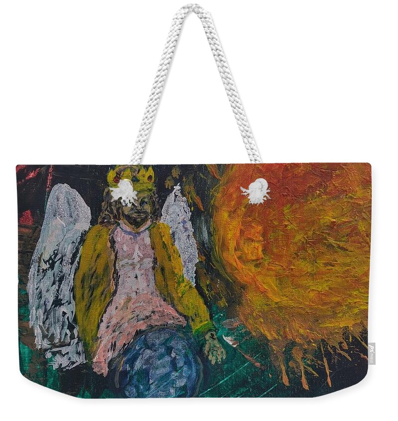 Adonai Weekender Tote Bag featuring the painting Adonai, The Earth Is My Footstool by Suzanne Berthier
