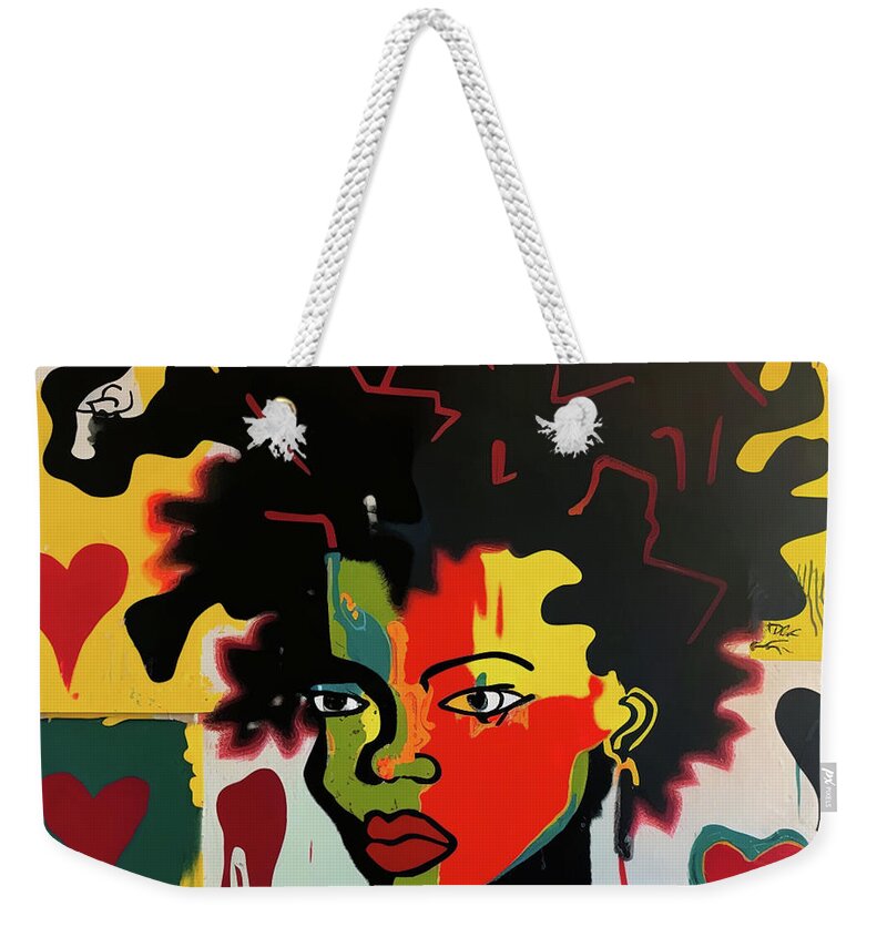 Funky Weekender Tote Bag featuring the digital art Ayana by Glenn Robins