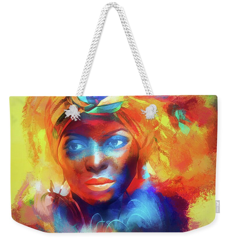 Woman Weekender Tote Bag featuring the photograph Africana by Jack Torcello