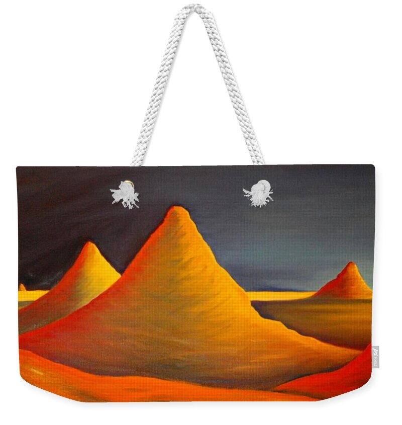 Orange Weekender Tote Bag featuring the painting After the Rain by Franci Hepburn