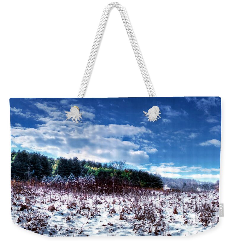 Landscape Weekender Tote Bag featuring the photograph After The Snow Fall by Reynaldo Williams