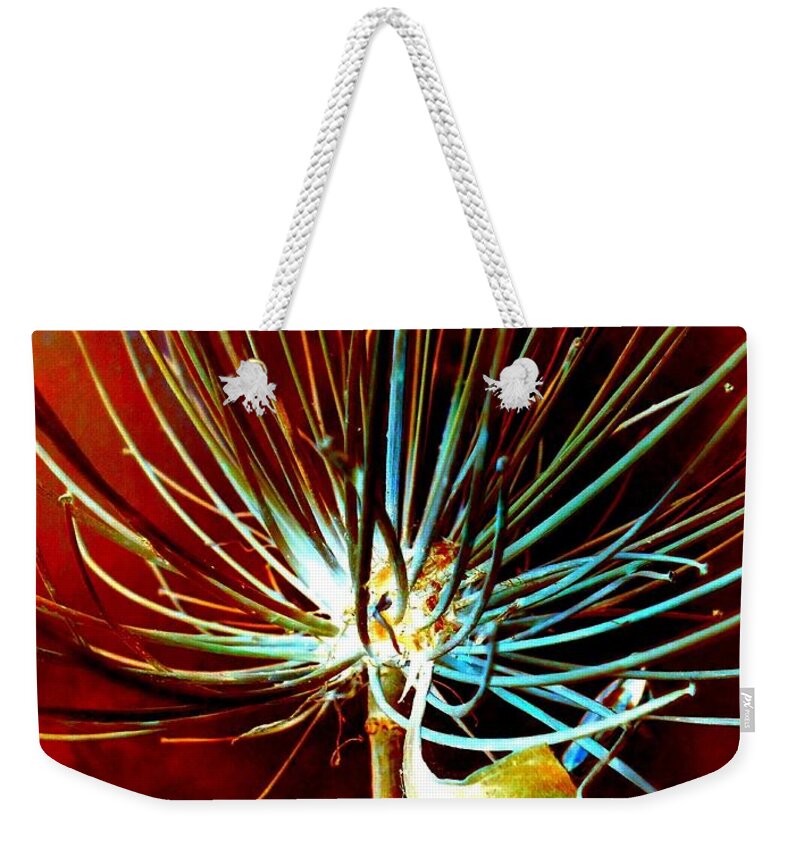 Agapanthus Weekender Tote Bag featuring the photograph Agapanthus - Digital Celebration by VIVA Anderson
