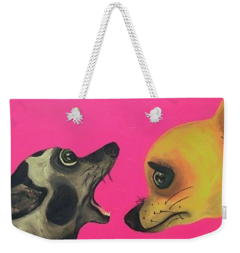  Weekender Tote Bag featuring the painting Ahhhh by Laura Grisham