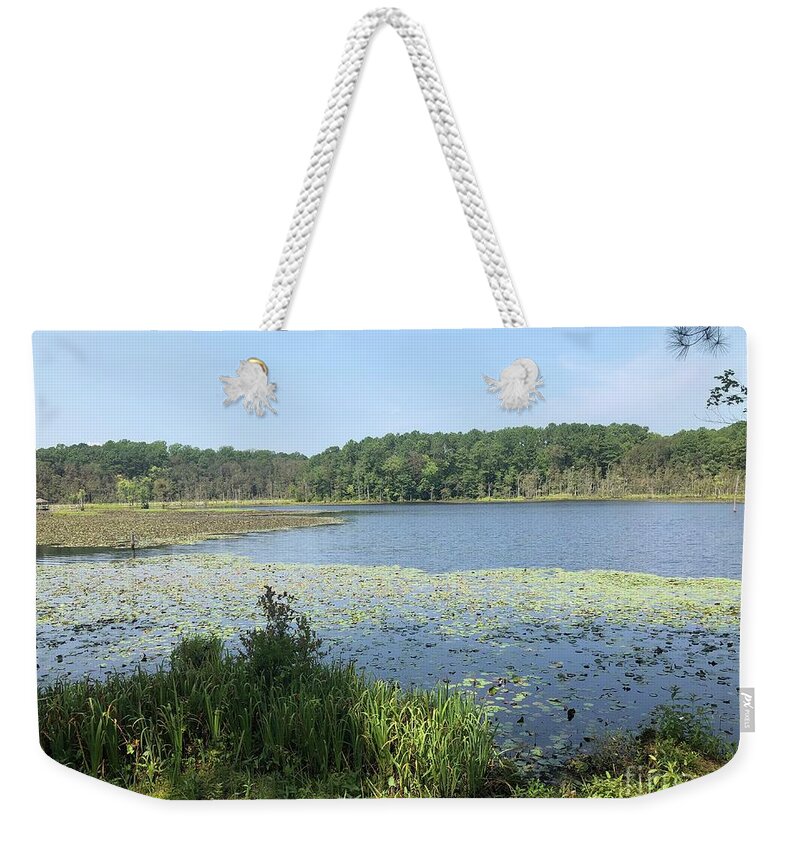 4h Club Weekender Tote Bag featuring the photograph Airfield Lake Two by Catherine Wilson