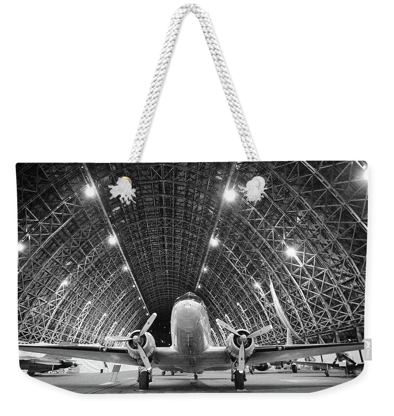 Airplane Weekender Tote Bag featuring the photograph Airplane in Tilllamook by Mike Bergen