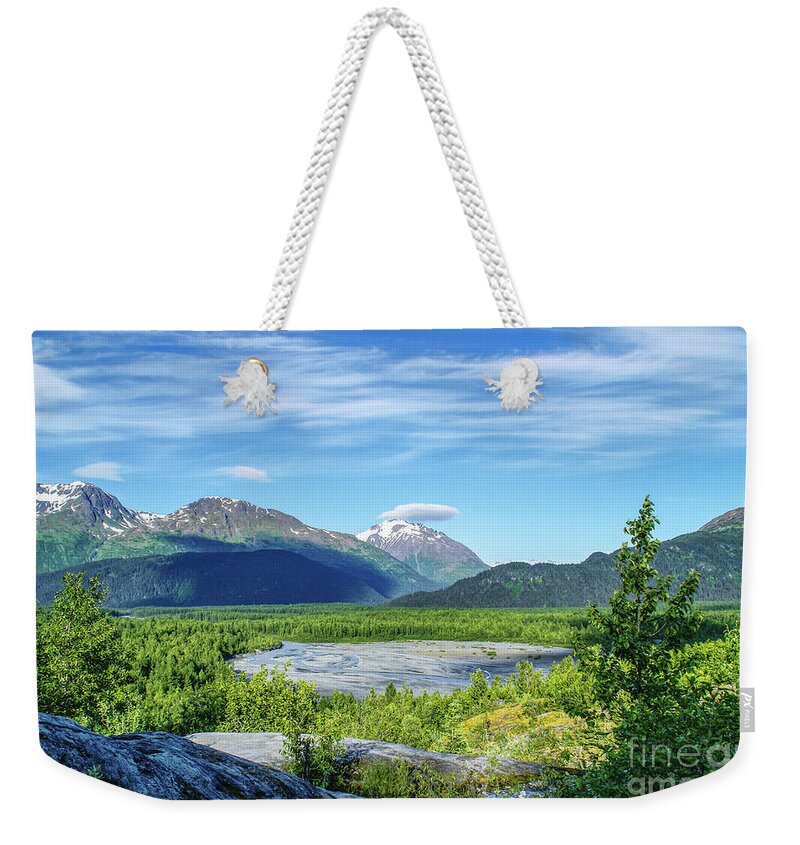Alaska Weekender Tote Bag featuring the photograph Alaska's Exit Glacier Valley by Jennifer White