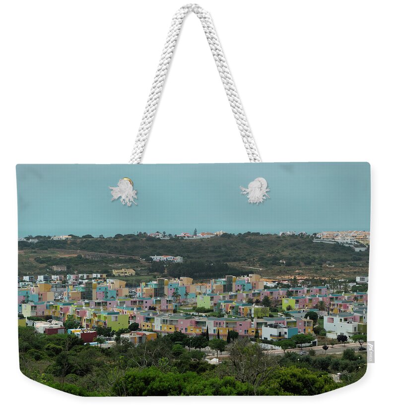 Albufeira Weekender Tote Bag featuring the photograph Albufeira Marina View by Angelo DeVal