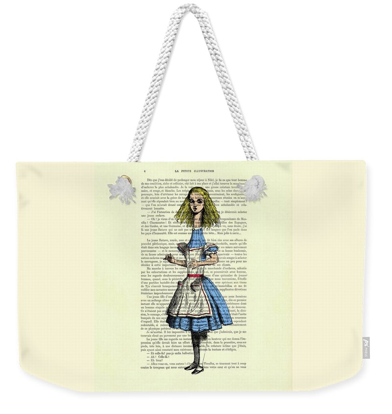 Alice in Wonderland Blue Bag for Women Overnight Bags 