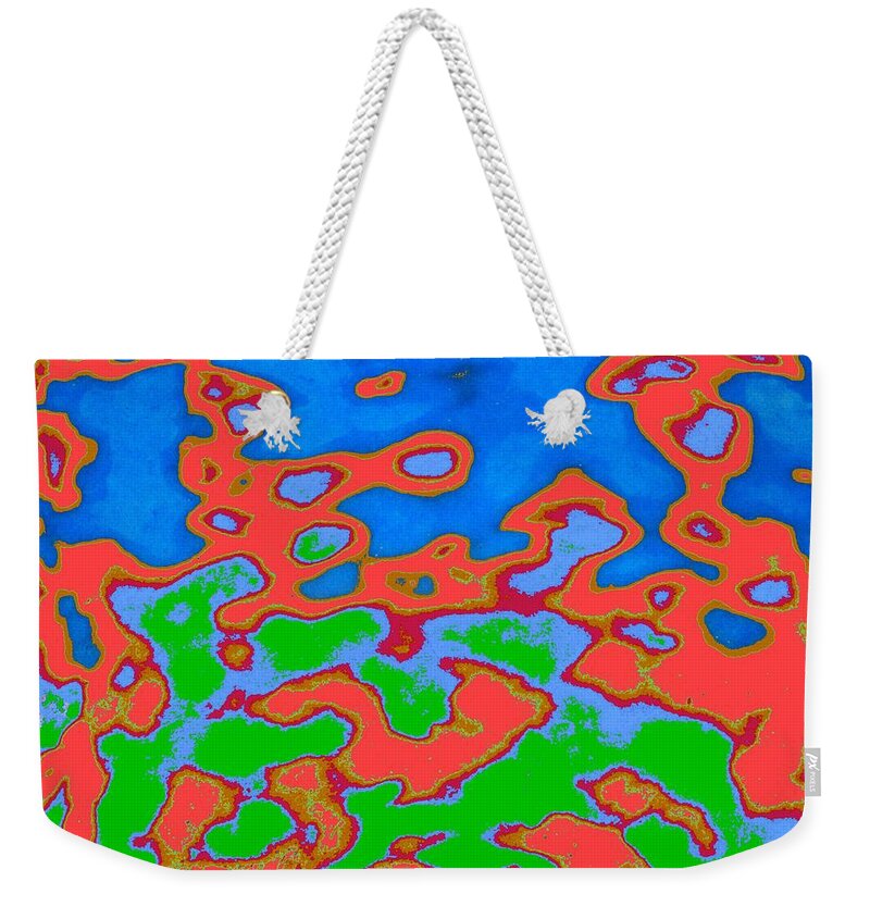 Abstract Weekender Tote Bag featuring the digital art Alien Dance Party by T Oliver