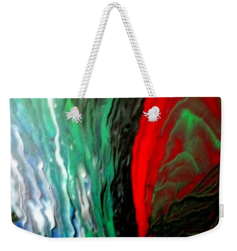 Space Weekender Tote Bag featuring the painting Alien Home by Anna Adams