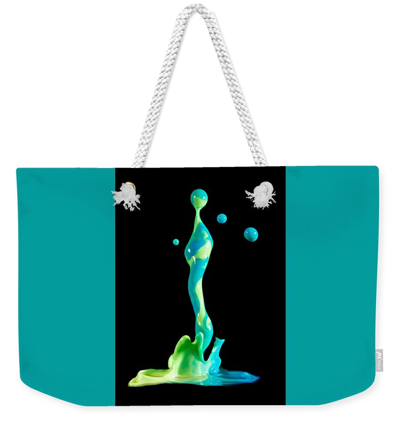 Paint Sculpture Weekender Tote Bag featuring the photograph Alien Woman by Anthony Sacco