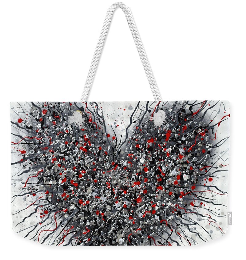 Heart Weekender Tote Bag featuring the painting Alive by Amanda Dagg