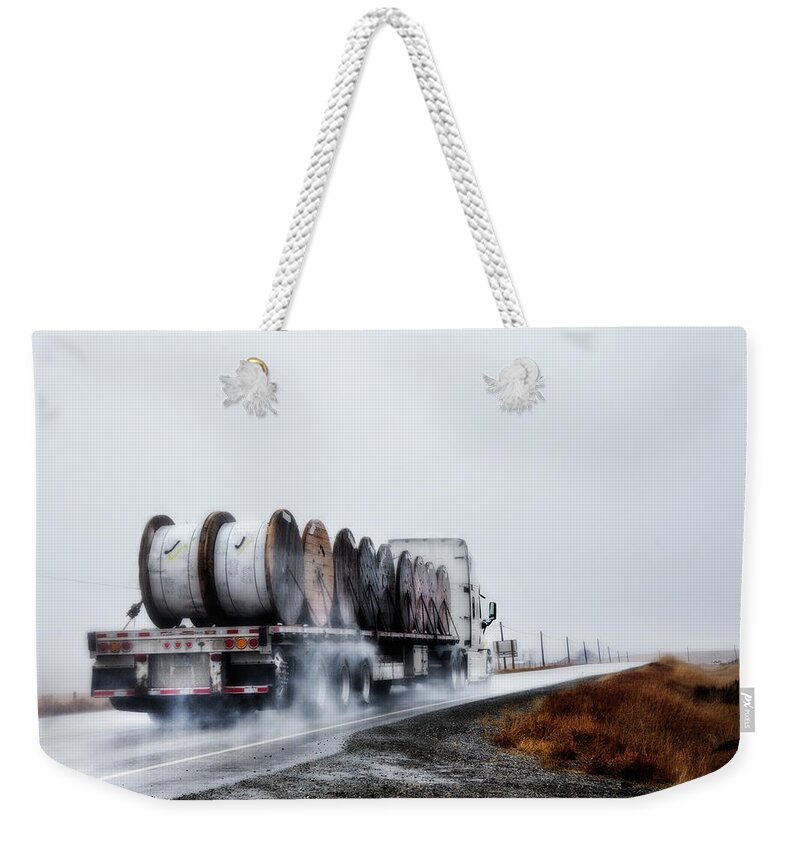 Theresa Tahara Weekender Tote Bag featuring the photograph All Weather Trucker by Theresa Tahara