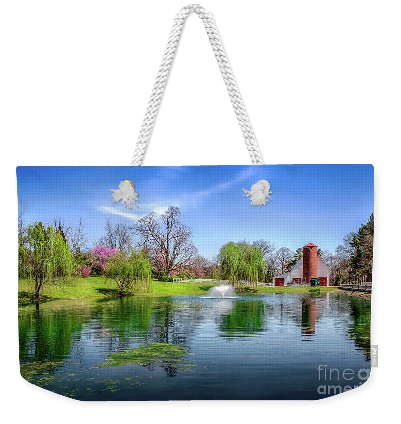 Allandale Weekender Tote Bag featuring the photograph Allandale Lake in Spring by Shelia Hunt