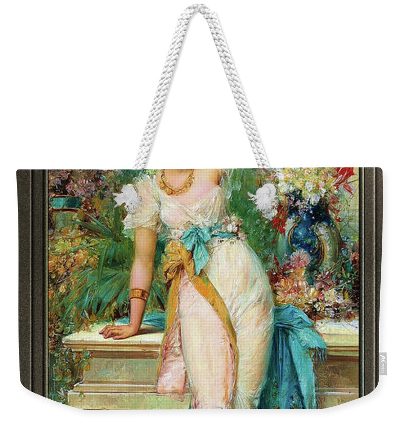 Allegory Of Spring Weekender Tote Bag featuring the painting Allegory Of Spring by Joseph Bernard by Rolando Burbon