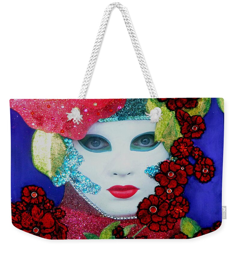 Mixed Media Weekender Tote Bag featuring the mixed media Allegro II by Anni Adkins