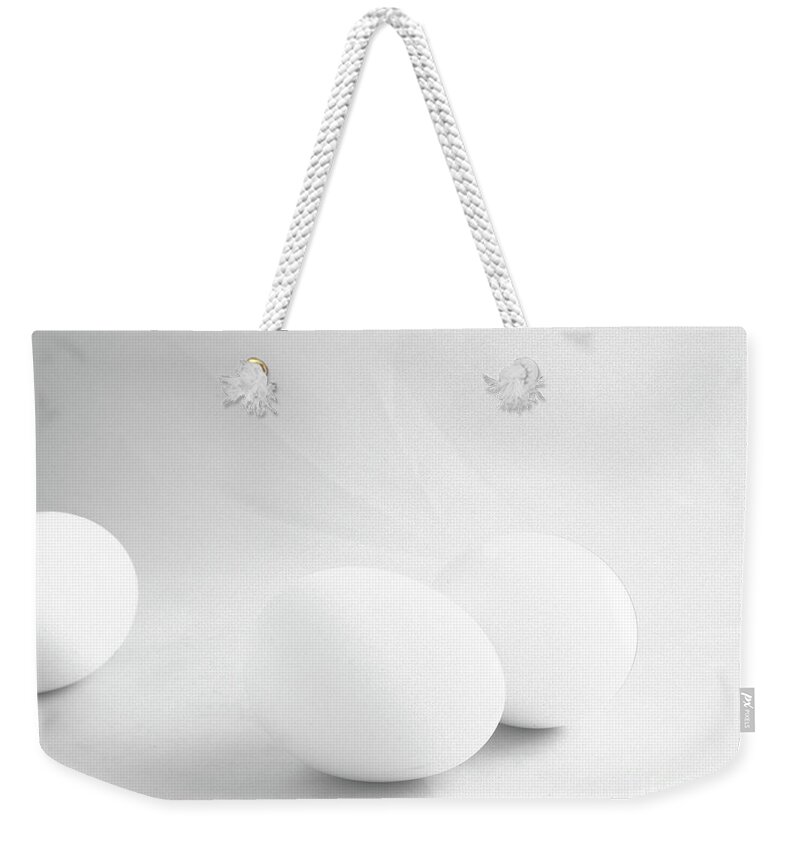 Eggs Weekender Tote Bag featuring the photograph Almost a Trio by Kae Cheatham