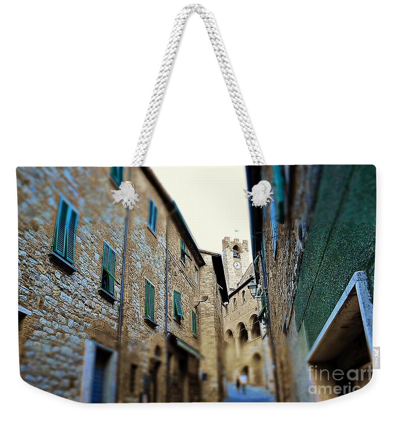 Clock Tower Weekender Tote Bag featuring the photograph Almost eight o clock by Ramona Matei