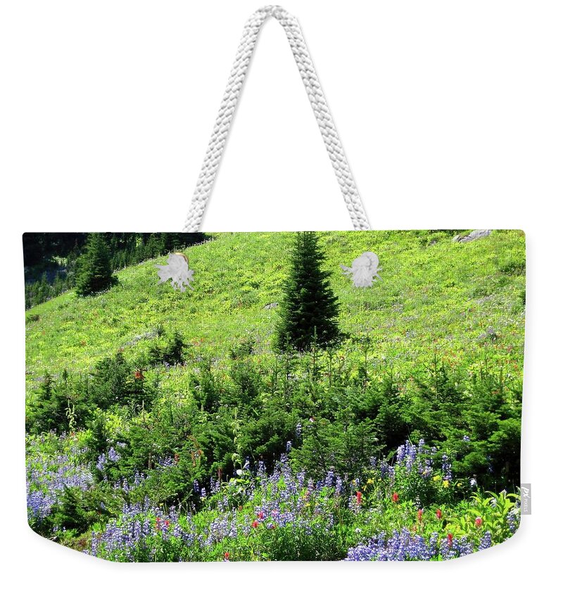 Alpine Weekender Tote Bag featuring the photograph Alpine Summer by Kathy Bassett