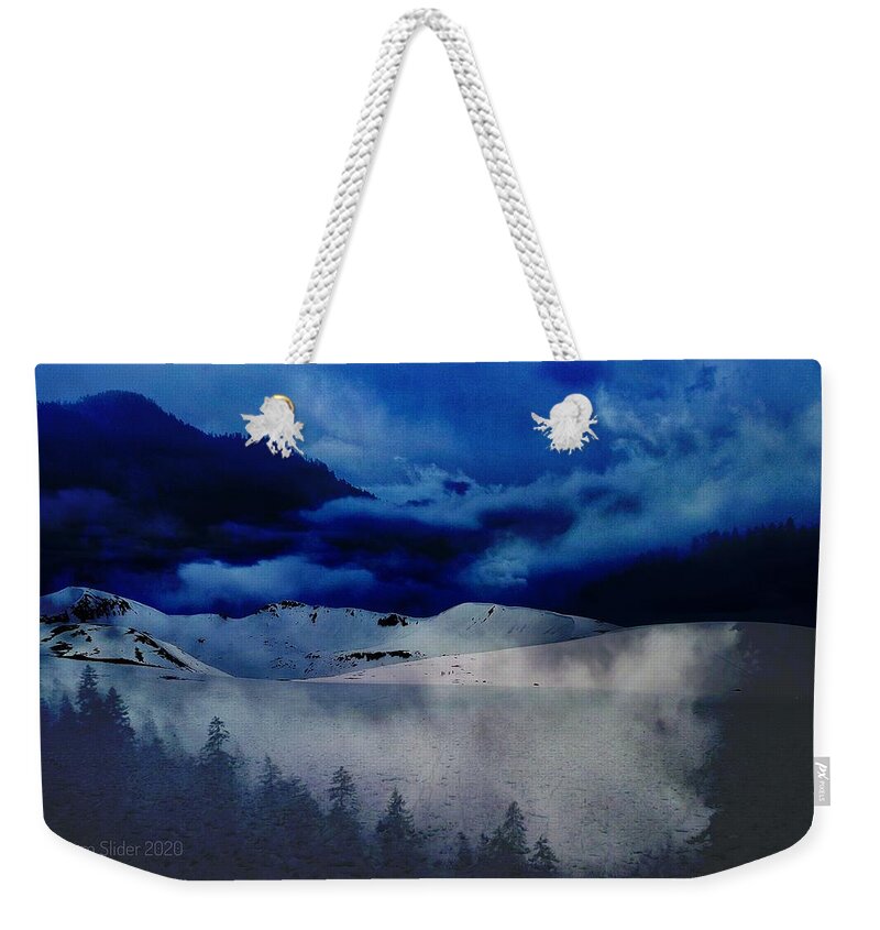 Alpine Weekender Tote Bag featuring the photograph Alpine Winter Storm by William Slider