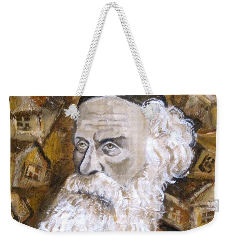 Judaica Painting Weekender Tote Bag featuring the painting Alter Rebbe by Leon Zernitsky