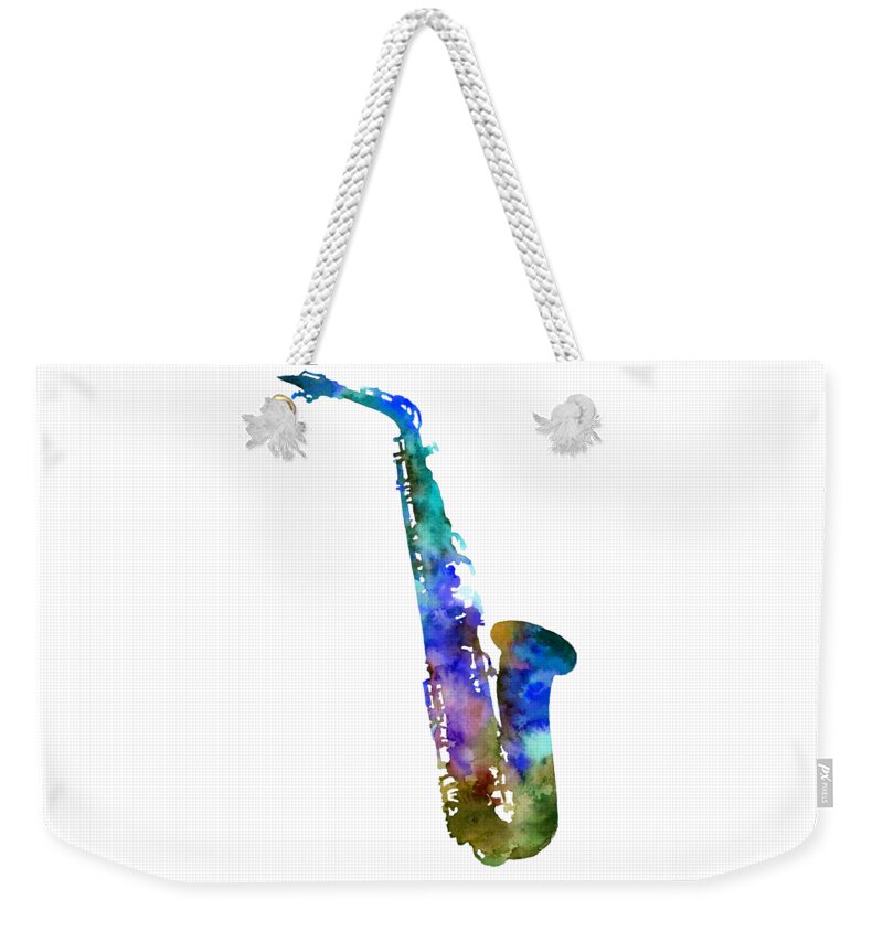 Alto Sax on Vintage Dictionary Weekender Tote Bag by Hailey E Herrera -  Pixels