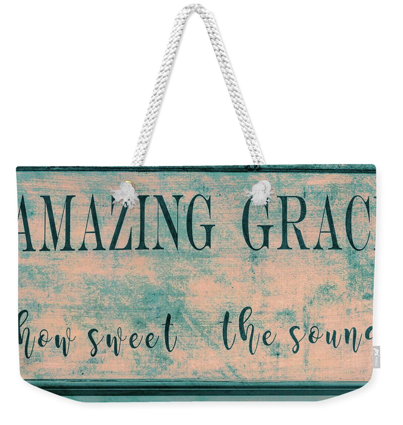 Amazing Grace Weekender Tote Bag featuring the photograph Amazing Grace, Blue Tones Version by Marcy Wielfaert