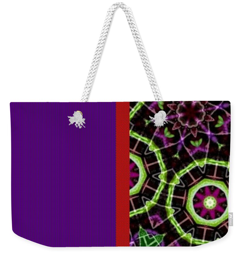 Purple Weekender Tote Bag featuring the digital art aMazing Grace by Designs By L