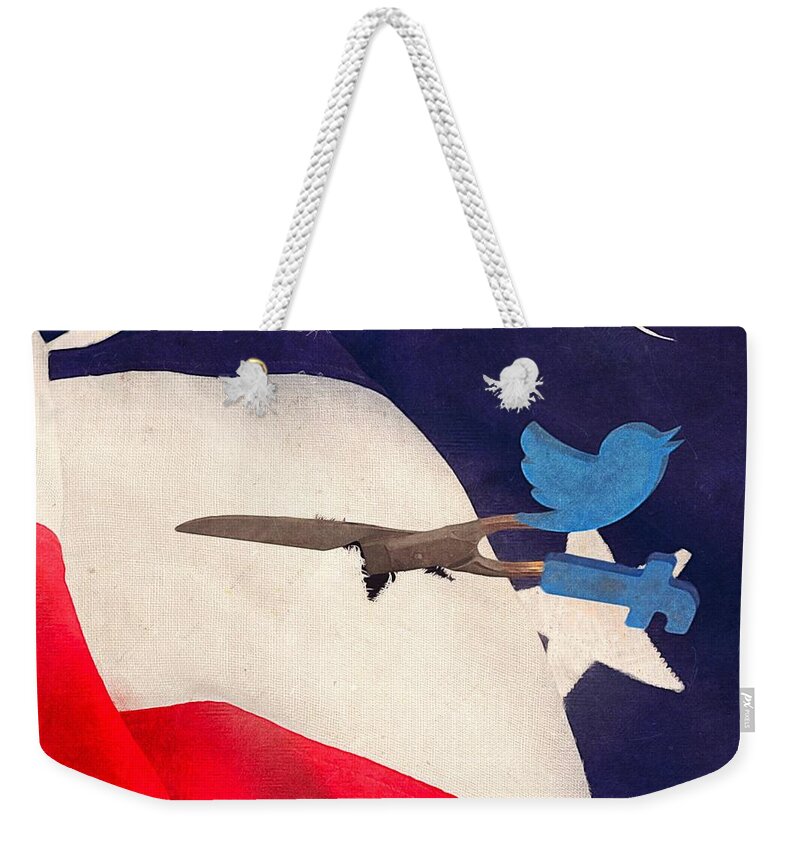  Weekender Tote Bag featuring the digital art American Fabric by Jason Cardwell