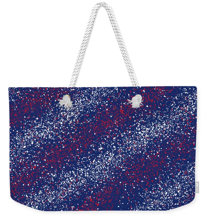 Abstract Weekender Tote Bag featuring the photograph American Flag Abstract by Amelia Pearn