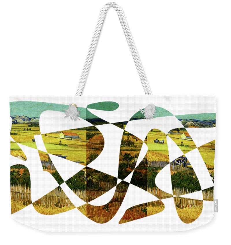 Abstract In The Living Room Weekender Tote Bag featuring the digital art American Intellectual 13 by David Bridburg