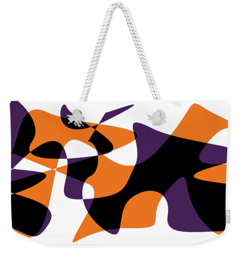 Abstract In The Living Room Weekender Tote Bag featuring the digital art American Intellectual 18 by David Bridburg