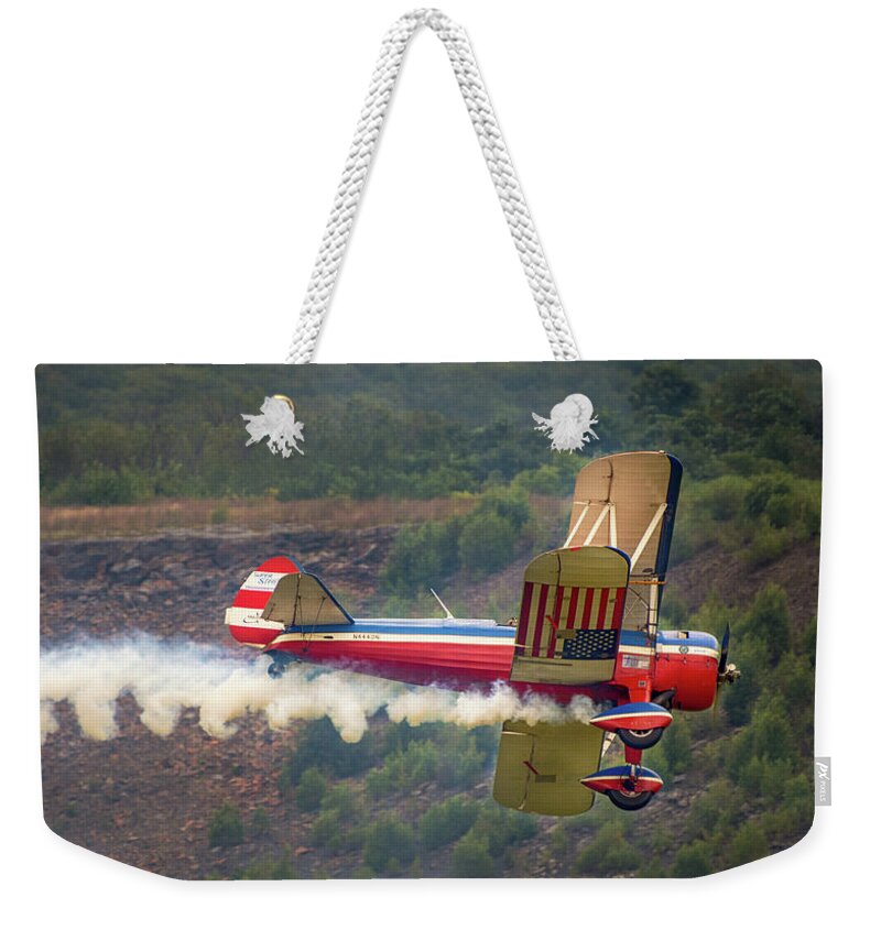 Plane Weekender Tote Bag featuring the photograph American Plane by Crystal Wightman