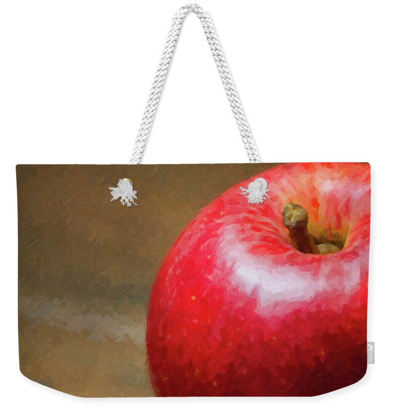 Apple Weekender Tote Bag featuring the photograph An Apple a Day by Carolyn Ann Ryan