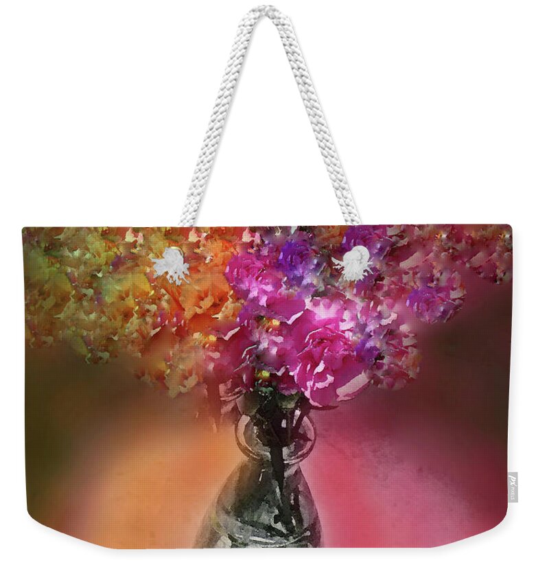 Flowers Weekender Tote Bag featuring the photograph An Explosion of Color by Ian MacDonald