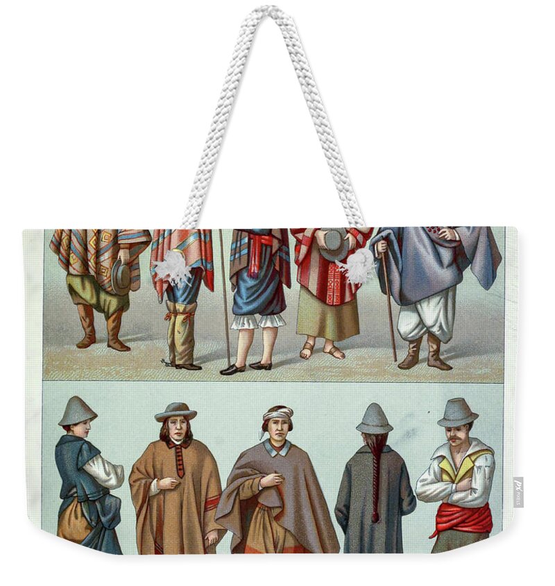 Ancient Weekender Tote Bag featuring the photograph Ancient Indigenous American clothing p1 by Historic illustrations