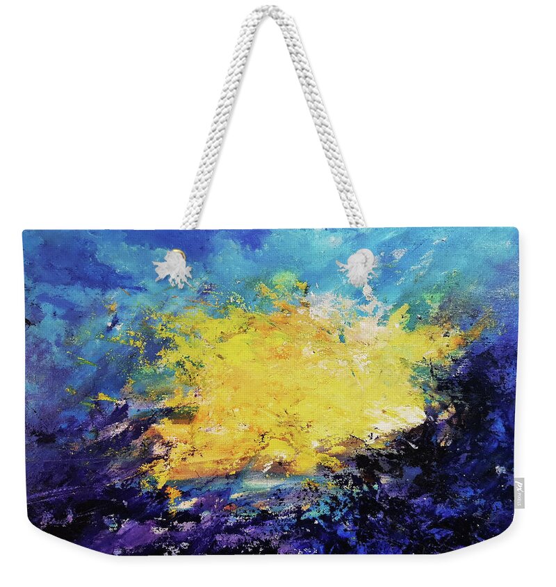 Beginning Weekender Tote Bag featuring the painting And God Said by Randy Welborn