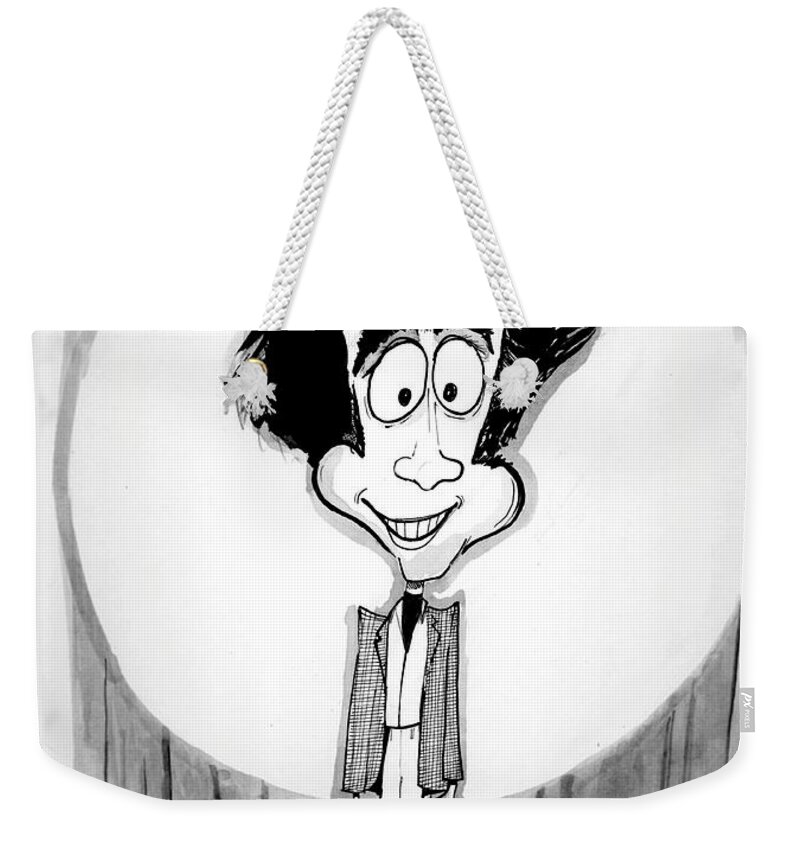 Andy Weekender Tote Bag featuring the drawing Andy by Michael Hopkins