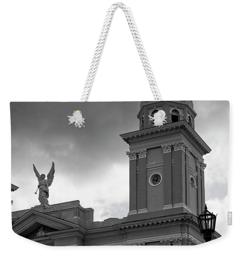 Cuba Weekender Tote Bag featuring the photograph Angel Amid the Storm by M Kathleen Warren