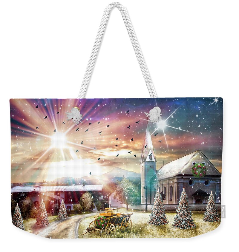 Austria Weekender Tote Bag featuring the photograph Angels We Have Heard on High by Debra and Dave Vanderlaan