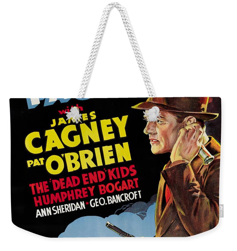 Angels Weekender Tote Bag featuring the mixed media ''Angels with Dirty Faces'', with James Cagney, 1938 by Movie World Posters