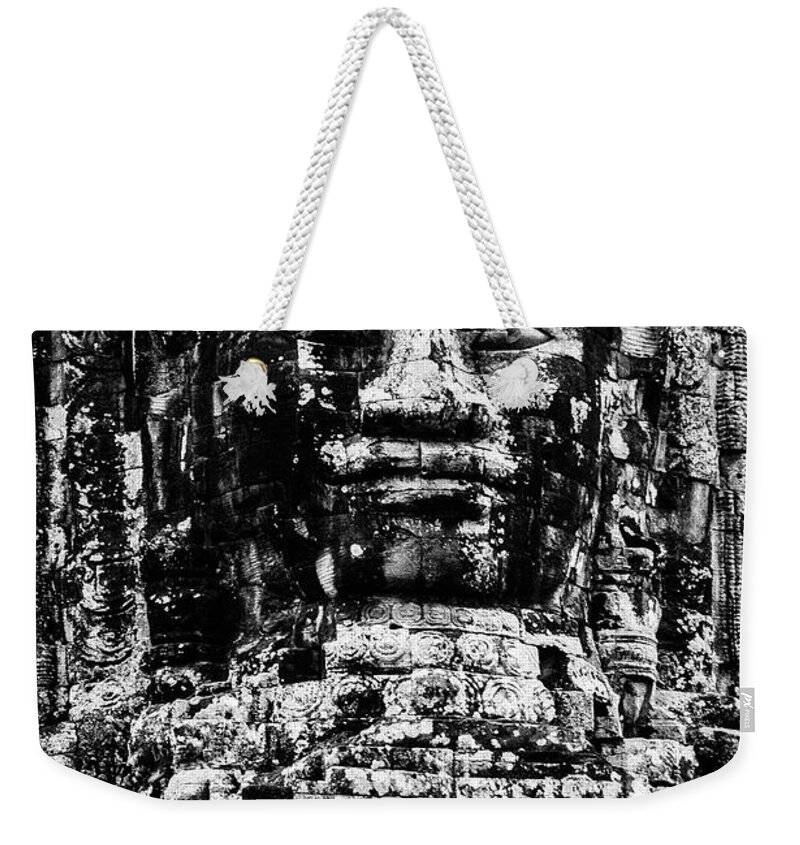 Battambang Weekender Tote Bag featuring the photograph Angkor Thom Gate to Bayon Temple by Arj Munoz
