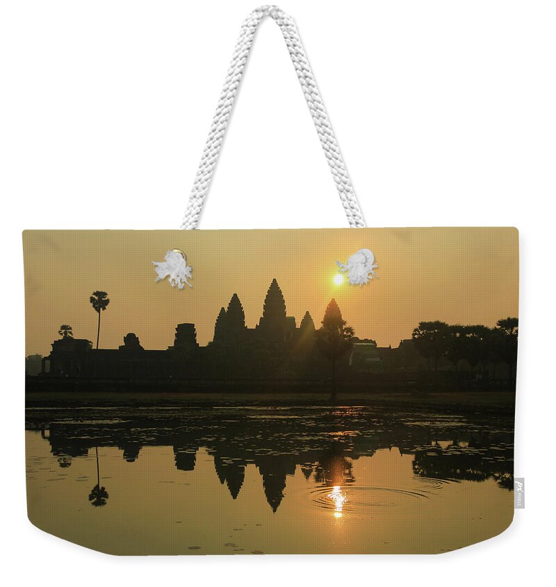 Angkor Wat Weekender Tote Bag featuring the photograph Angkor Wat Sunrise by Josu Ozkaritz
