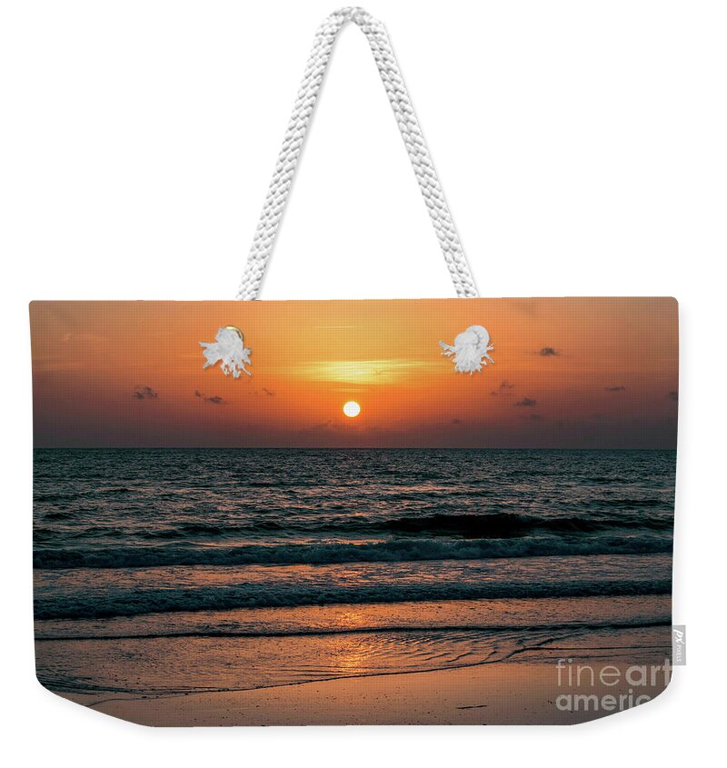 Anna Weekender Tote Bag featuring the photograph Anna Maria Island Florida Sunset by Beachtown Views