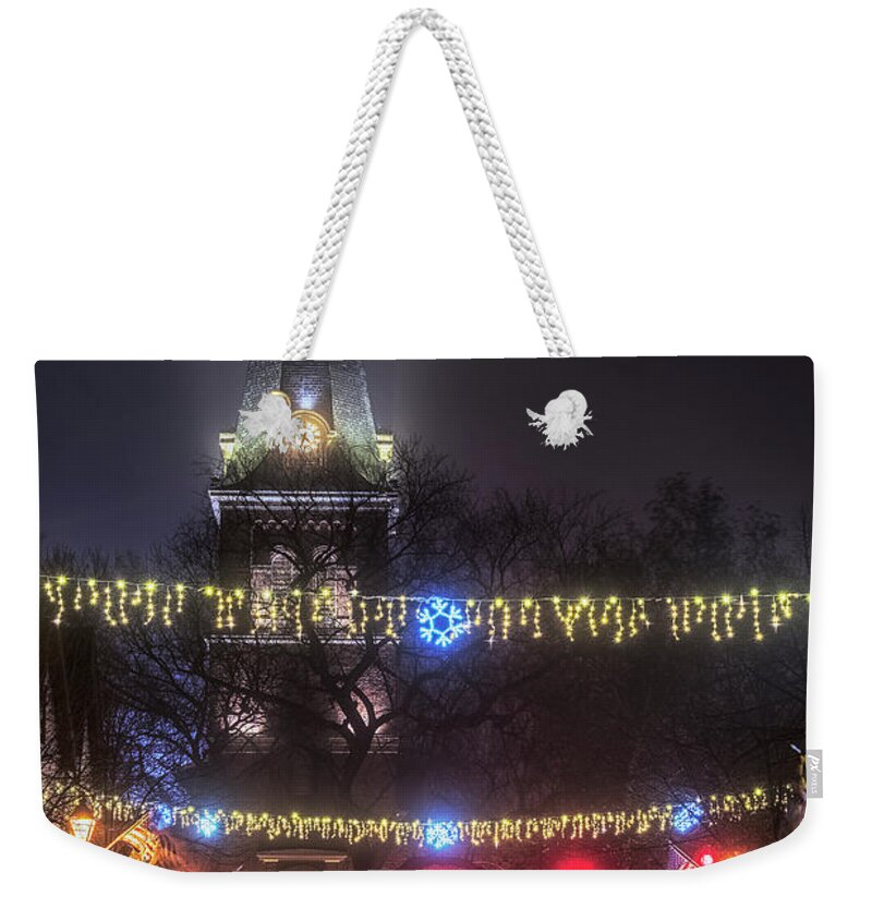 Maryland Weekender Tote Bag featuring the photograph Annapolis Christmas 13 by Robert Fawcett