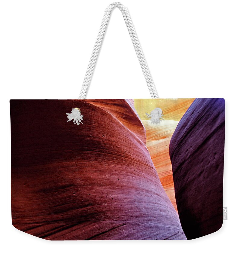 Antelope Weekender Tote Bag featuring the photograph Antelope Canyon 1 by Claudio Bacinello
