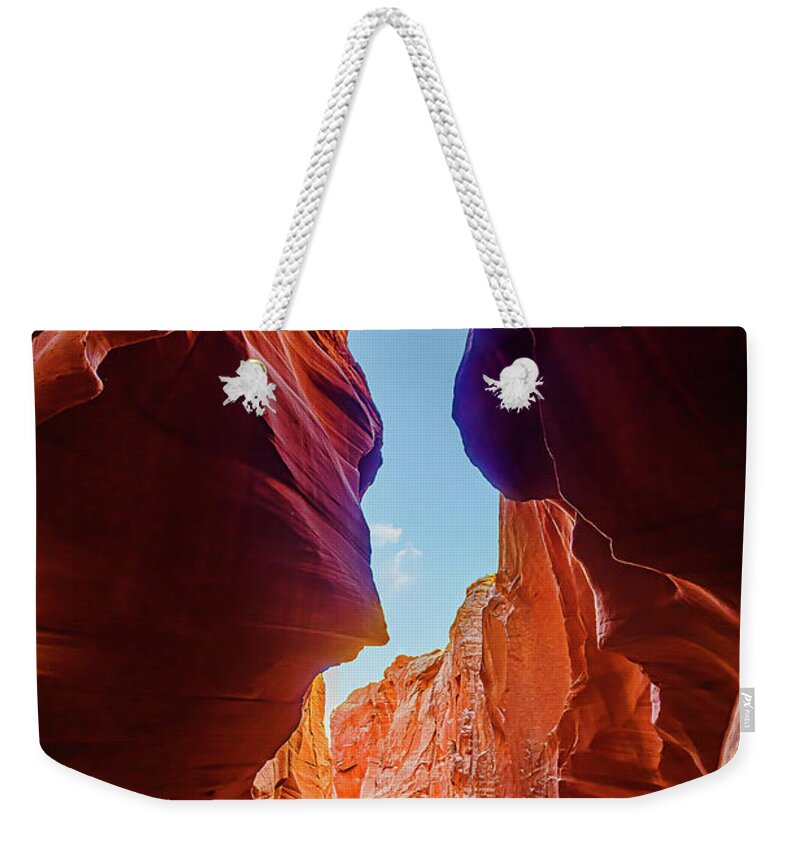 Landscape Weekender Tote Bag featuring the photograph Antilope Series 12 by Silvia Marcoschamer