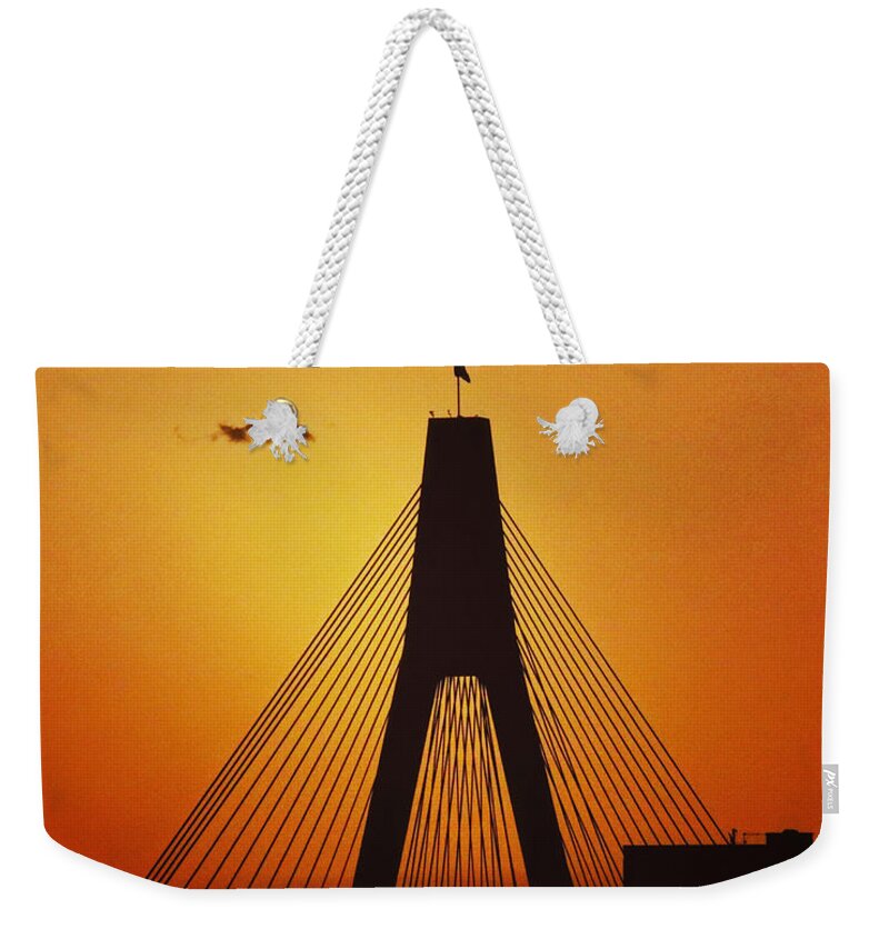 Anzac Weekender Tote Bag featuring the photograph Anzac Bridge by Sarah Lilja